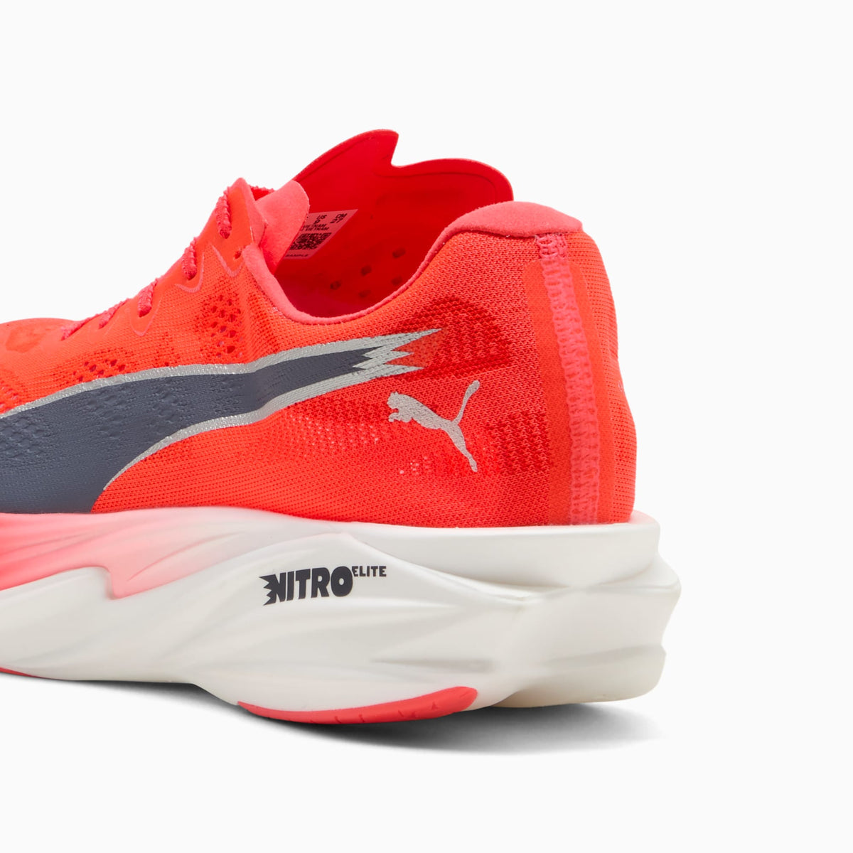 PUMA Deviate NITRO™ Elite 4 Running Shoes Men product view 3 — Ultra Red-Inky Depths-PUMA White