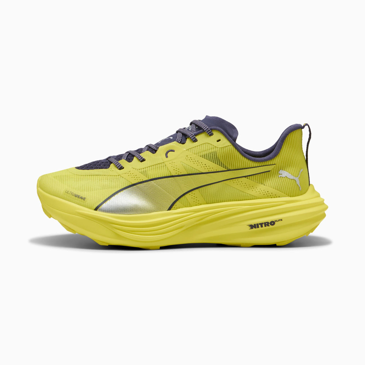 PUMA Deviate NITRO™ Elite Trail Running Shoes Men product view 1 — Lux Lime-Deep Plum