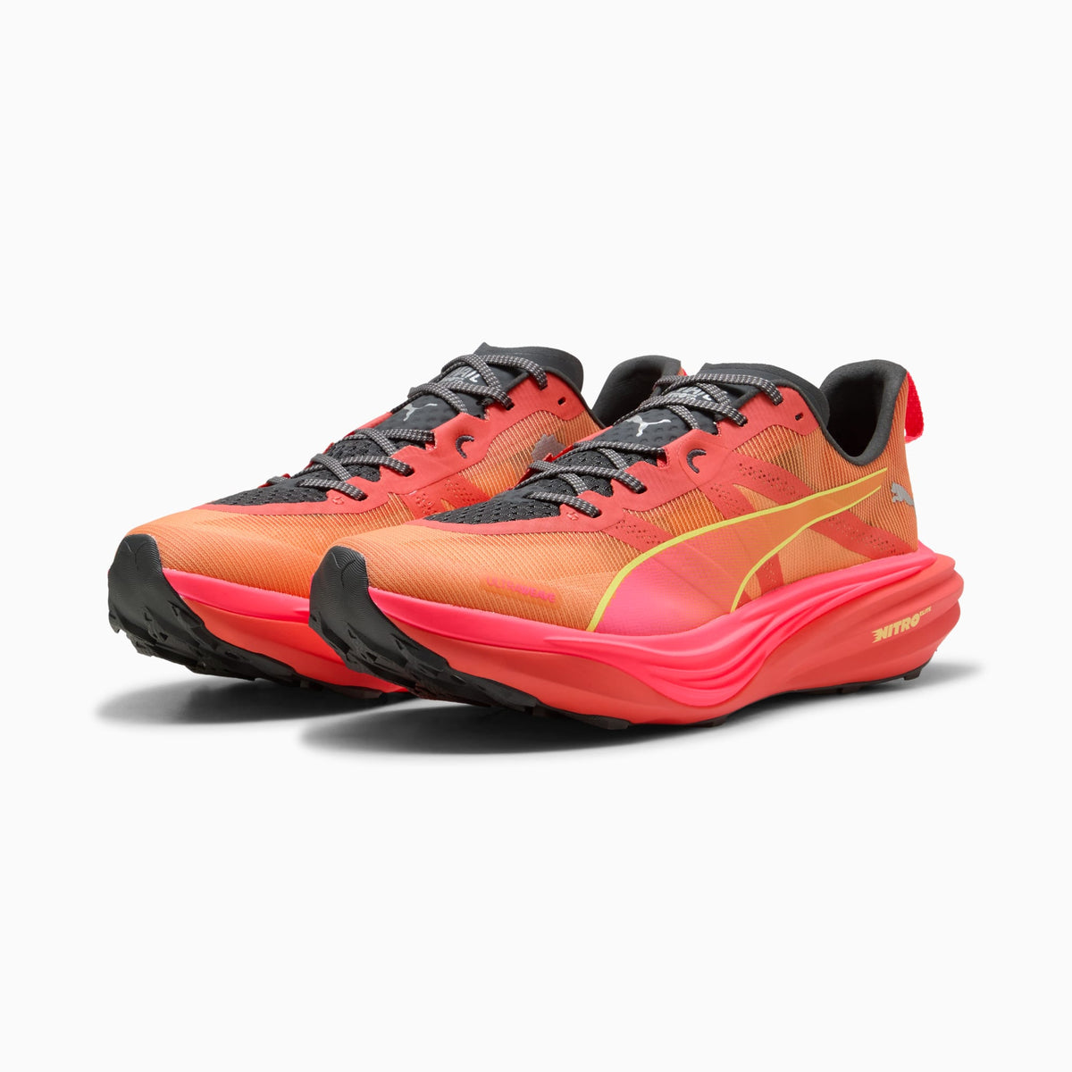 PUMA Deviate NITRO™ Elite Trail Running Shoes Men product view 2 — Melon Glow-Red Glamour-Pure Pink