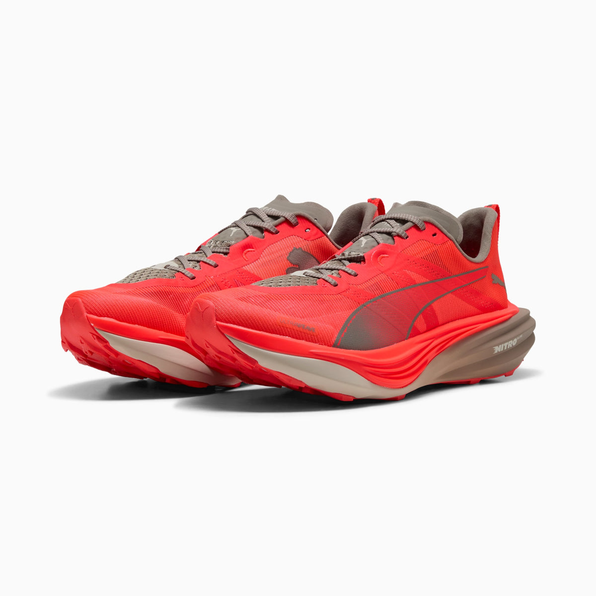 PUMA Deviate NITRO™ Elite Trail Running Shoes Men product view 2 — Ultra Red-Mouse Gray