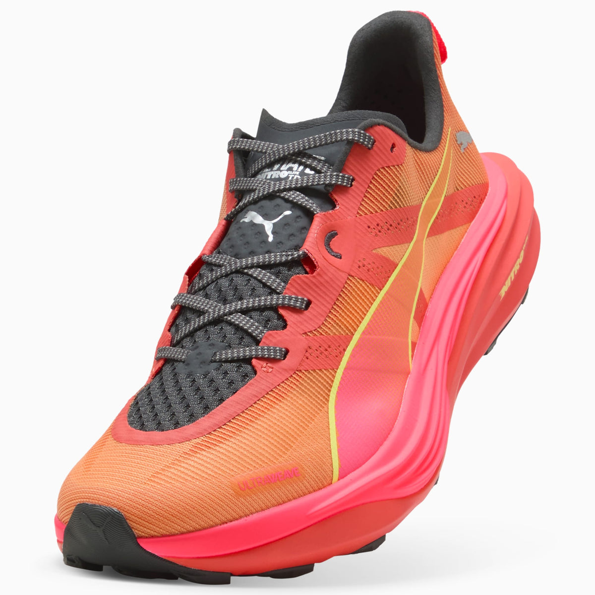 PUMA Deviate NITRO™ Elite Trail Running Shoes Men product view 6 — Melon Glow-Red Glamour-Pure Pink