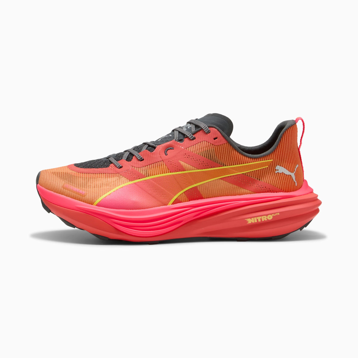 PUMA Deviate NITRO™ Elite Trail Running Shoes Men product view 1 — Melon Glow-Red Glamour-Pure Pink