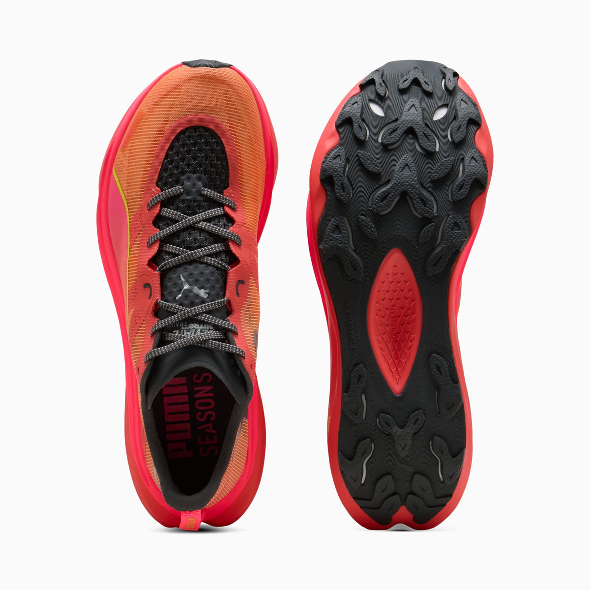 PUMA Deviate NITRO™ Elite Trail Running Shoes Men product view 4 — Melon Glow-Red Glamour-Pure Pink