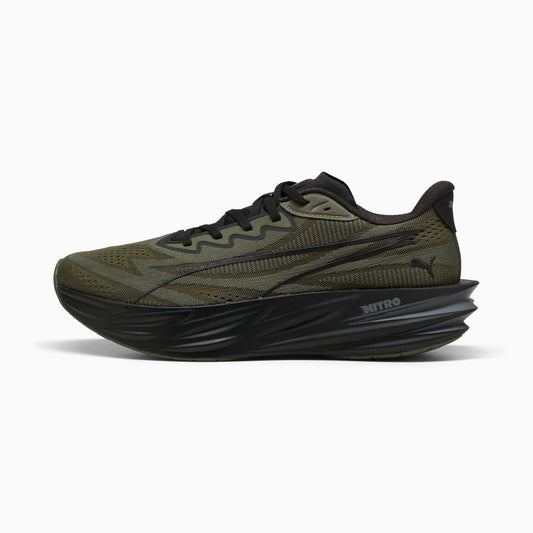PUMA Deviate Pure NITRO™ Running Shoes Men product view 1 — Moss Veil-PUMA Black