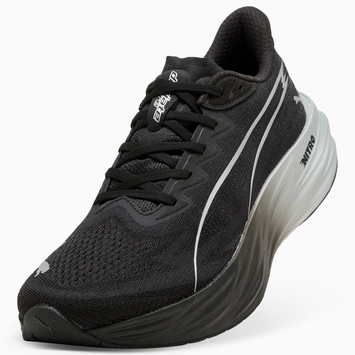 PUMA Deviate Pure NITRO™ Running Shoes Men product view 6 — PUMA Black-Flat Dark Gray-PUMA Silver