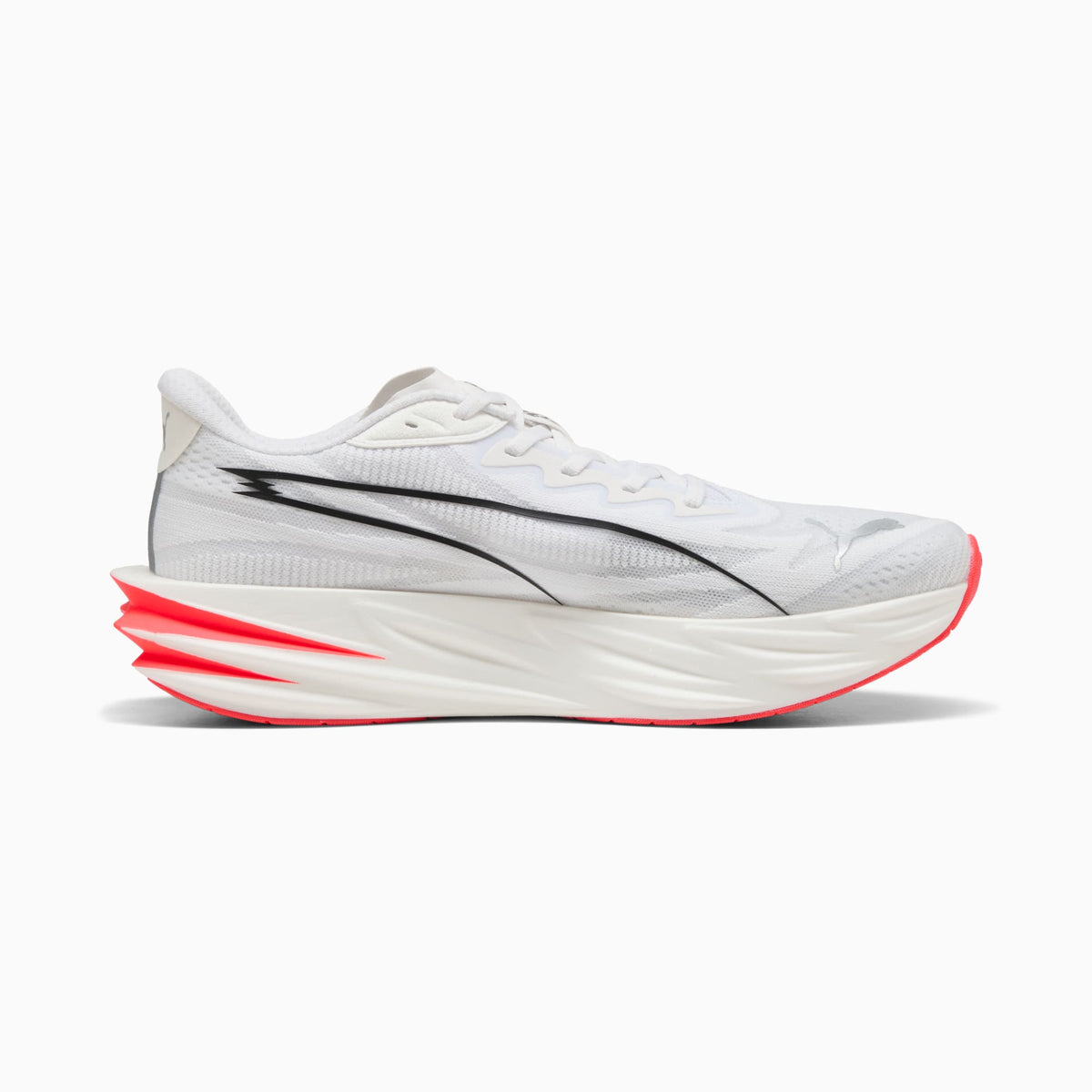PUMA Deviate Pure NITRO™ Running Shoes Men product view 5 — PUMA White-Ultra Red-PUMA Silver
