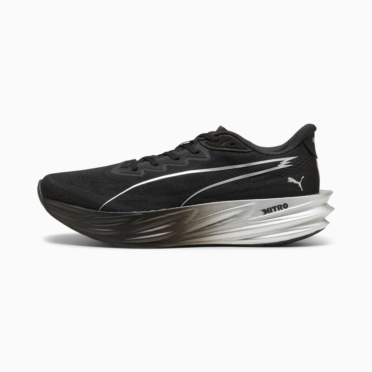 PUMA Deviate Pure NITRO™ Running Shoes Men product view 1 — PUMA Black-Flat Dark Gray-PUMA Silver