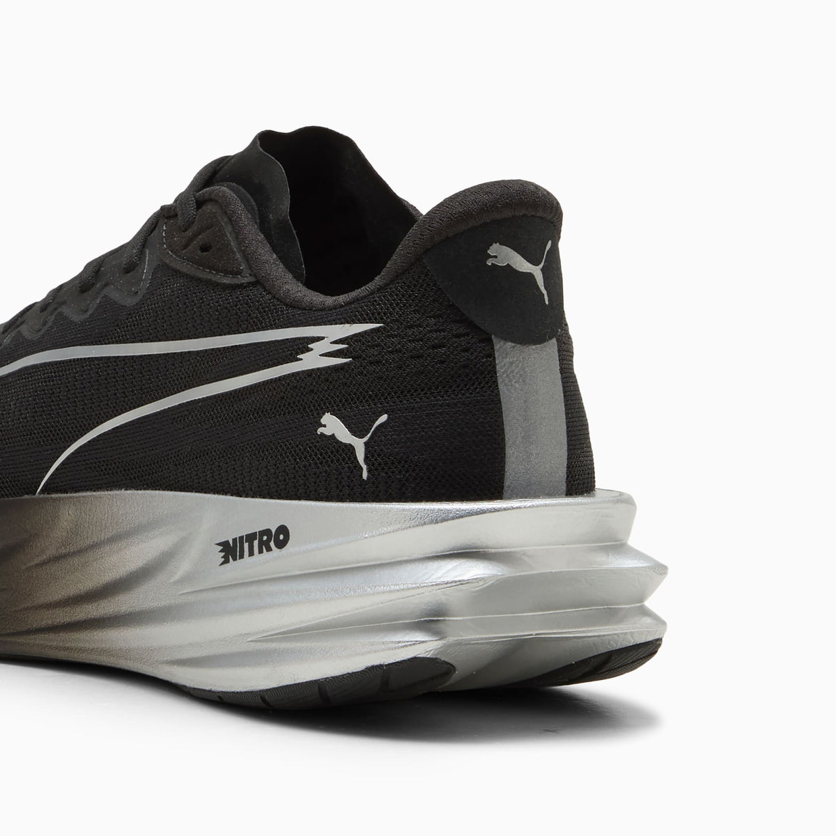 PUMA Deviate Pure NITRO™ Running Shoes Men product view 3 — PUMA Black-Flat Dark Gray-PUMA Silver
