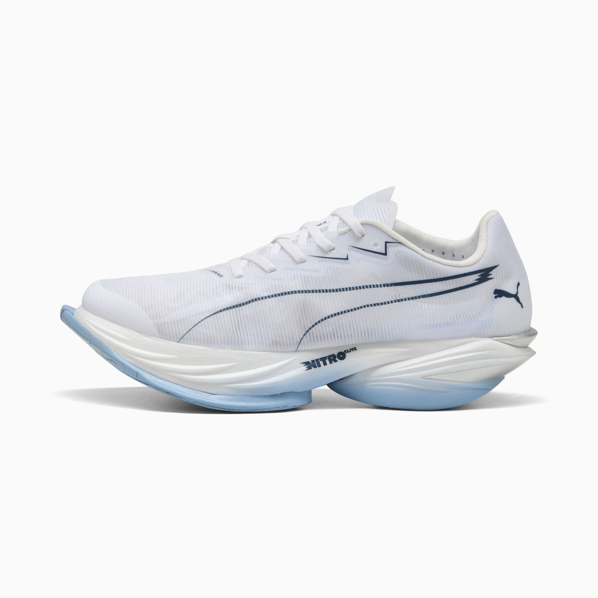 PUMA FAST-R NITRO™ Elite 3 Running Shoes Men product view 1 — PUMA White-Chambray Blue
