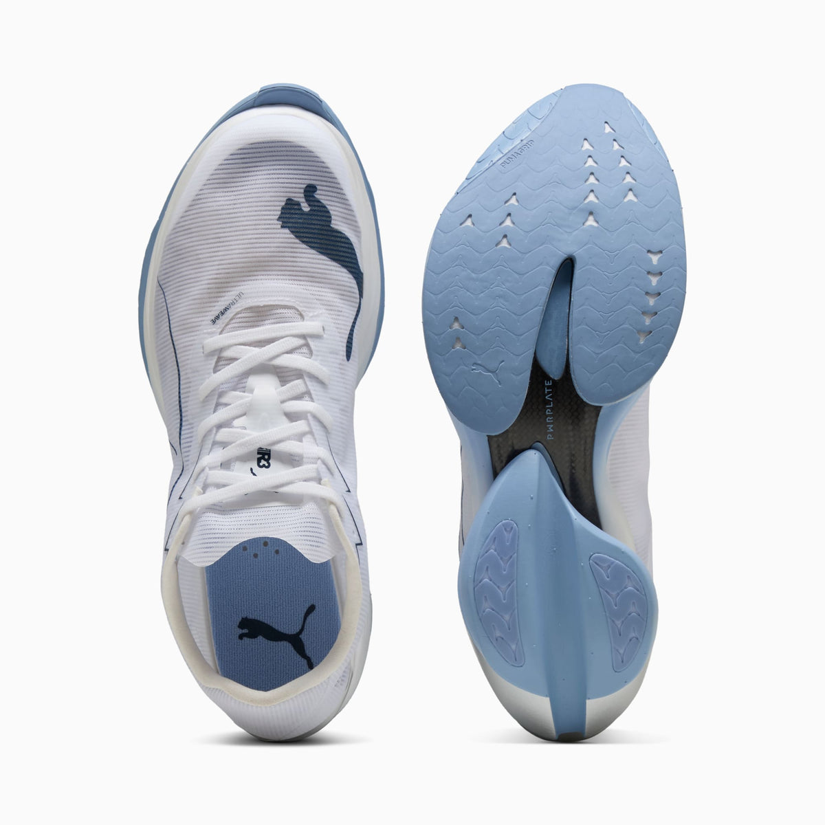 PUMA FAST-R NITRO™ Elite 3 Running Shoes Men product view 4 — PUMA White-Chambray Blue