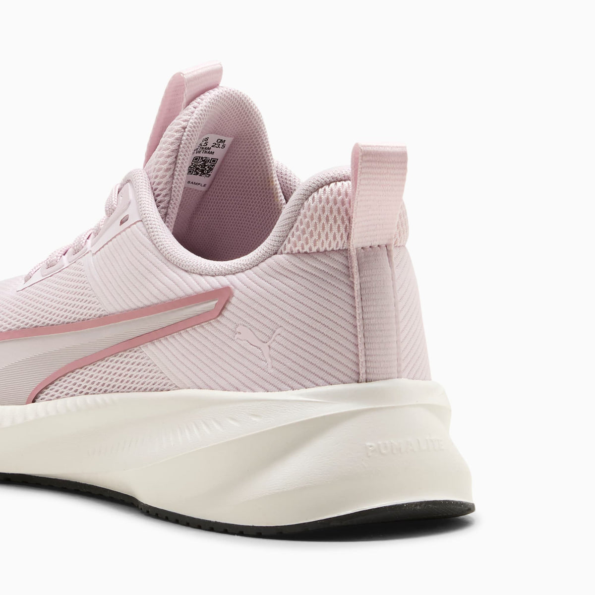 PUMA Flyer Lite 4 Running Shoes Unisex product view 3 — Powder Pink-PUMA Black-Warm White-Dusky Rosewood