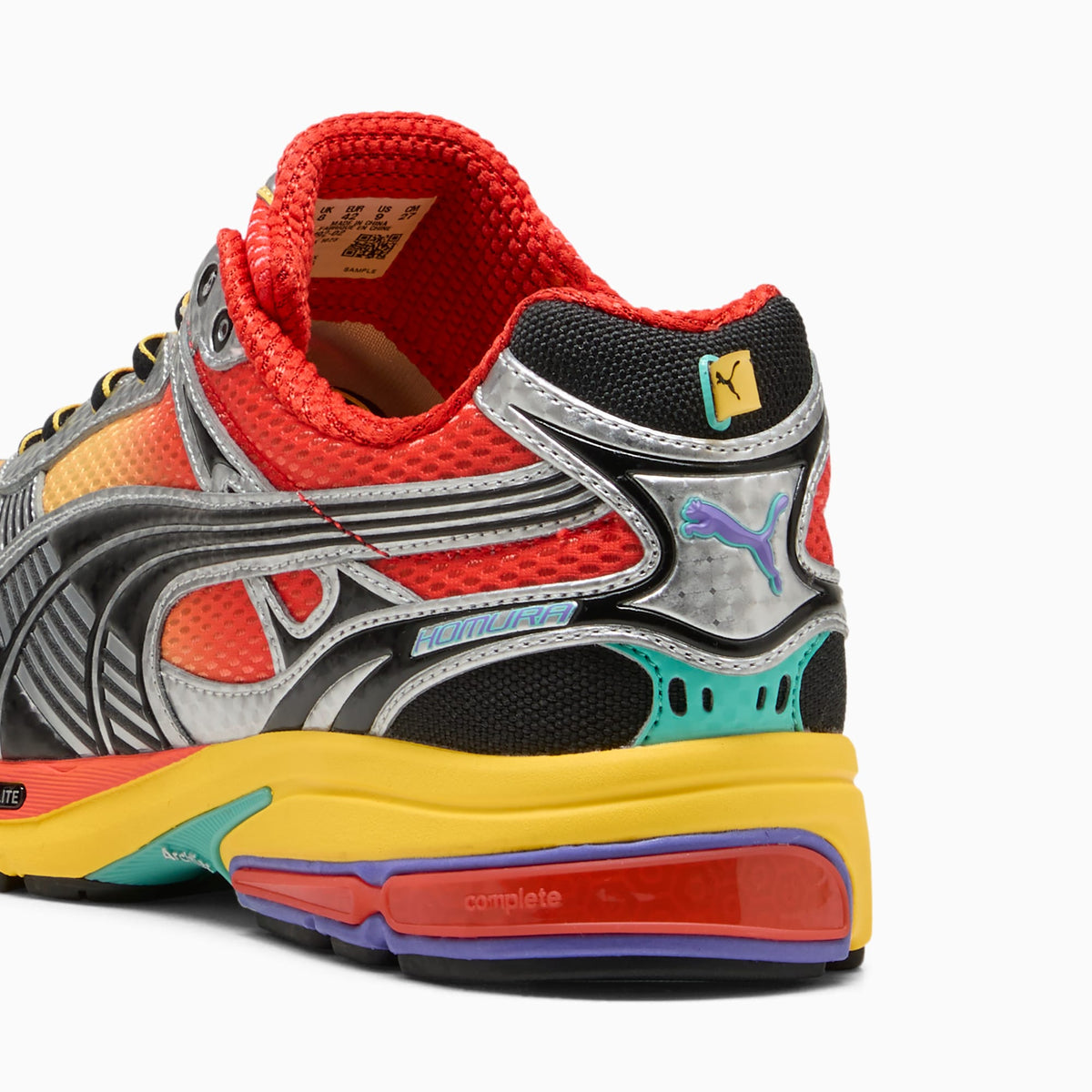 PUMA Homura OG Hyper Sneakers Unisex product view 3 — Red Flash-Sunny Yellow