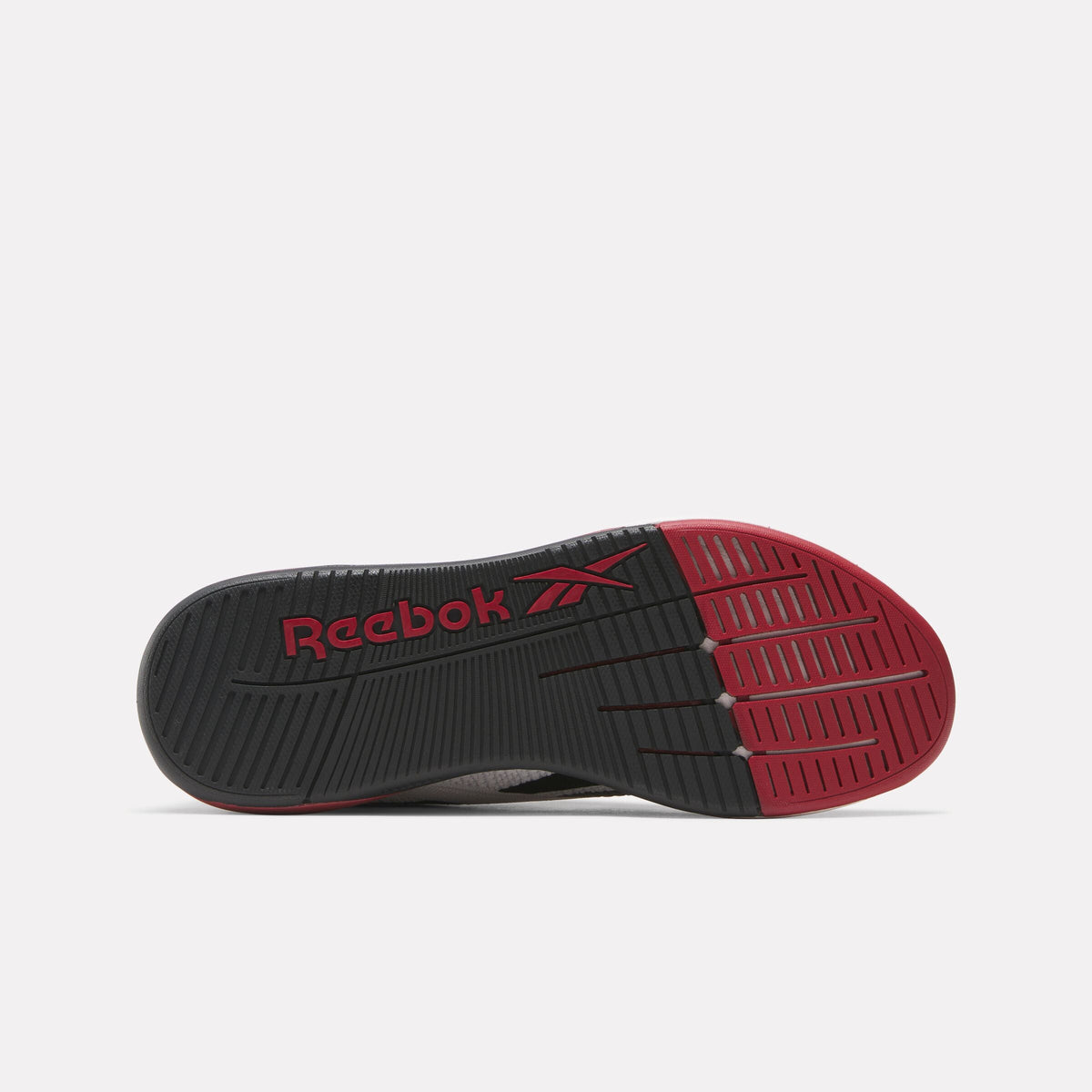 Reebok Nano X5 Training Shoes product view 6 — Luxe Grey/Retro Red/Black