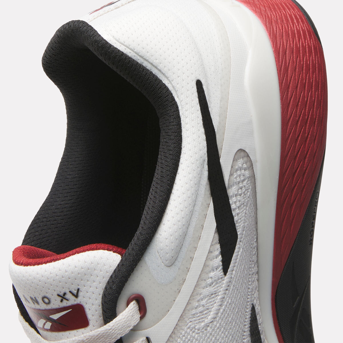 Reebok Nano X5 Training Shoes product view 4 — Luxe Grey/Retro Red/Black