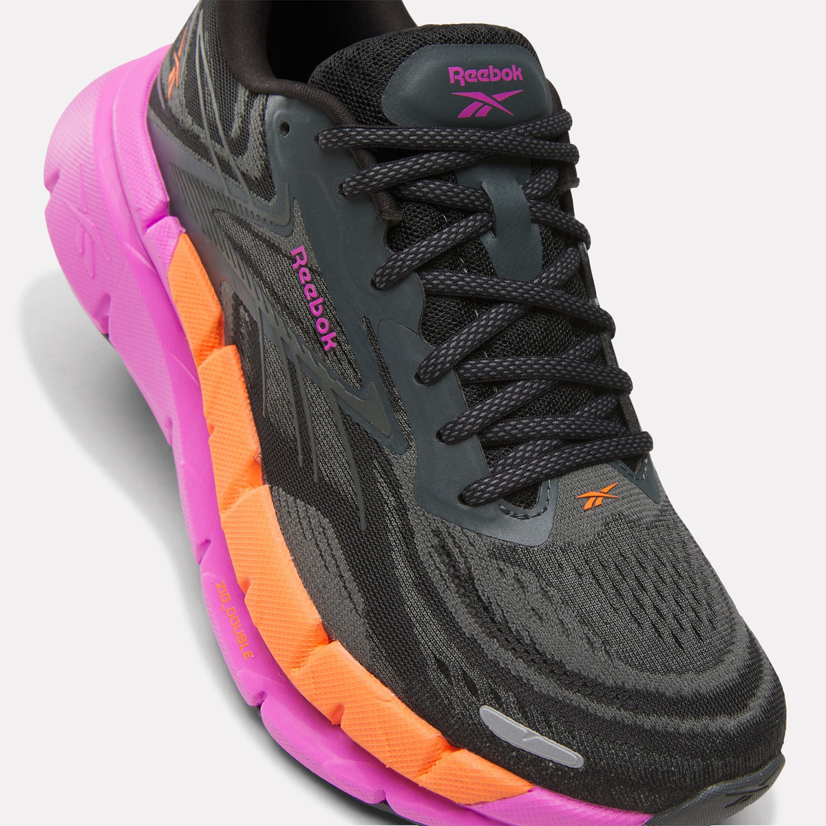 Reebok FloatZig Double Women's Shoes product view 6 — Black/Grey/Virtual Pink