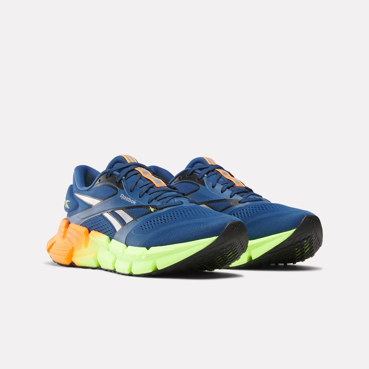 Reebok FloatZig 2 Men's Running Shoes product view 2 — Athletic Blue/Digital Lime