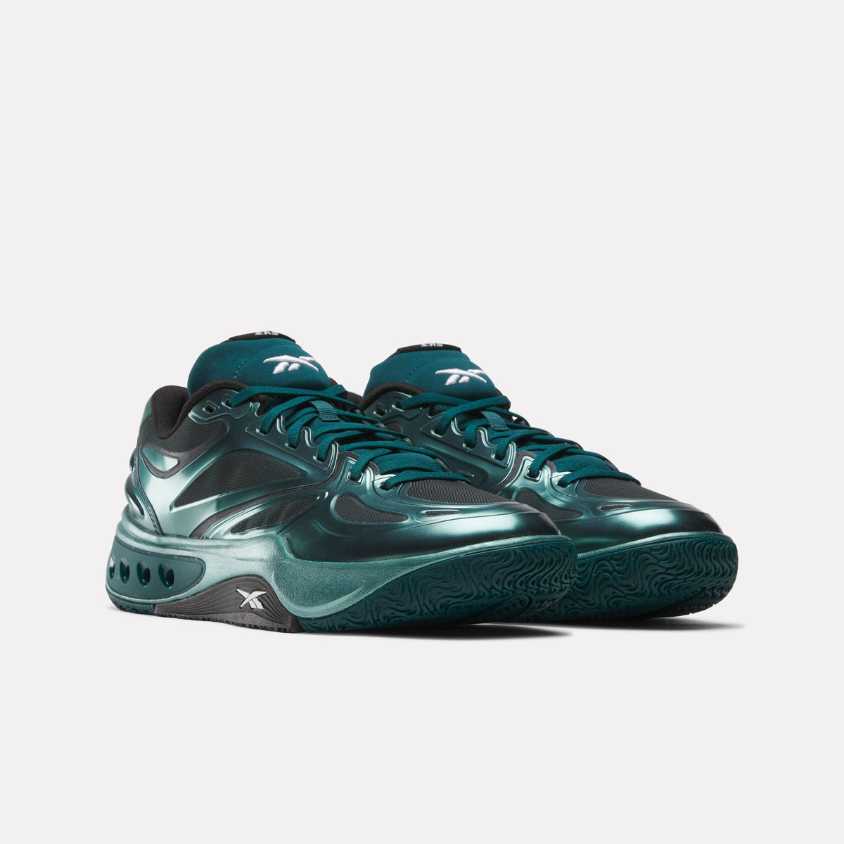 Reebok Engine A Basketball Shoes product view 2 — Metal Green/Metal Green/Black