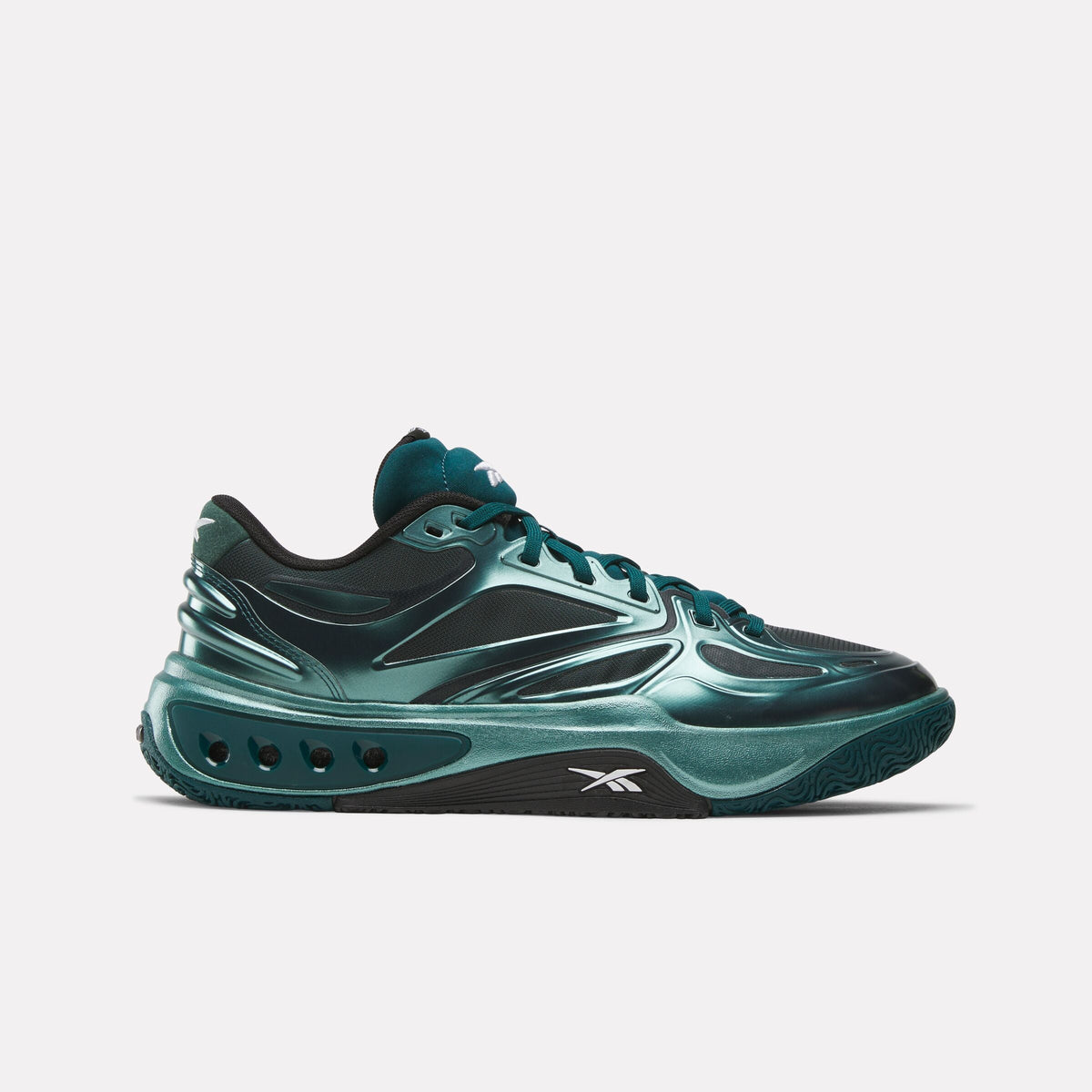 Reebok Engine A Basketball Shoes product view 1 — Metal Green/Metal Green/Black