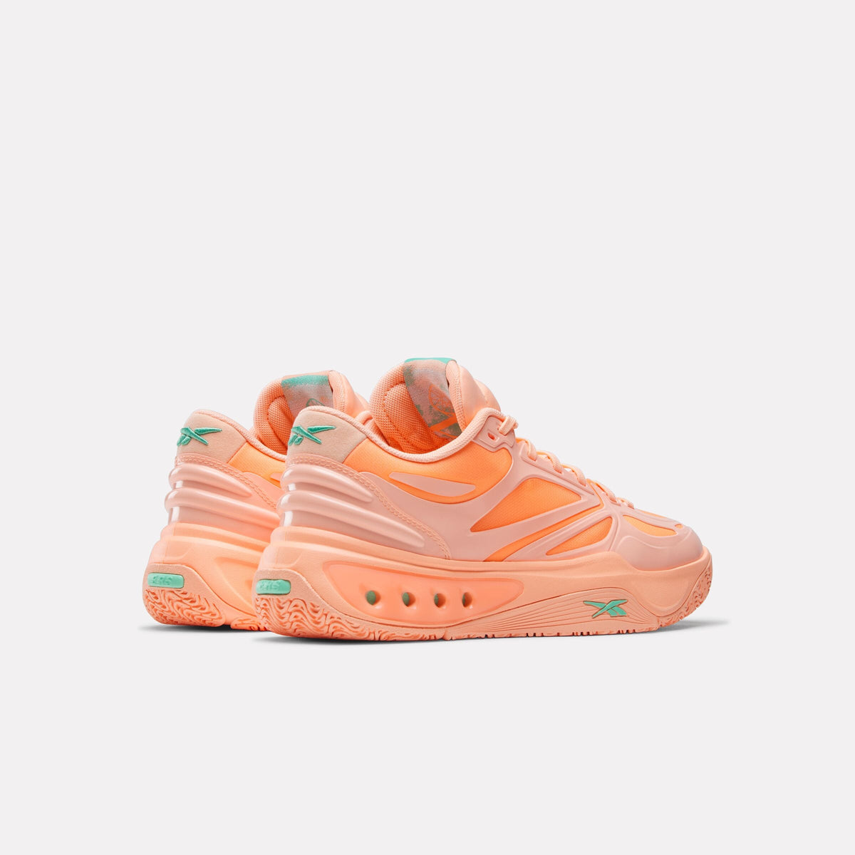 Reebok Engine A Basketball Shoes product view 4 — Future Peach/Future Peach/Atomic Aqua