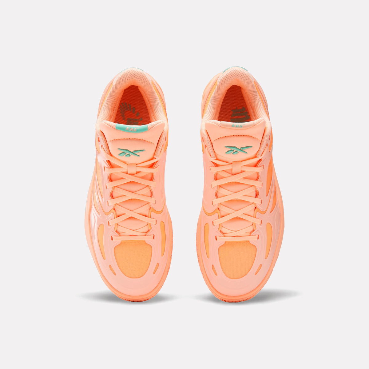 Reebok Engine A Basketball Shoes product view 3 — Future Peach/Future Peach/Atomic Aqua