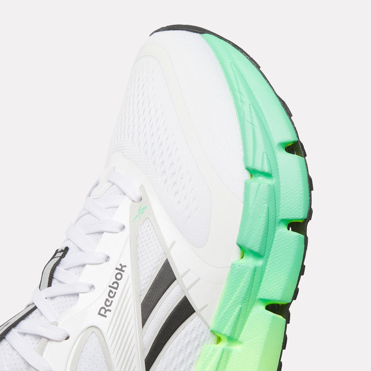 Reebok FloatZig 2 Men's Running Shoes product view 6 — WHITE/DIGITAL LIME/BLACK