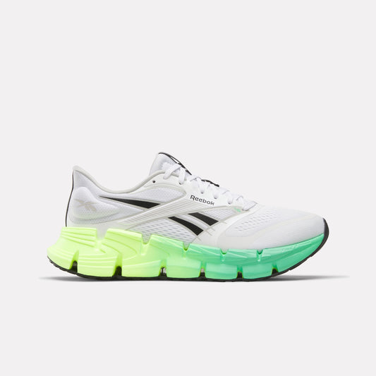 Reebok FloatZig 2 Men's Running Shoes product view 1 — WHITE/DIGITAL LIME/BLACK