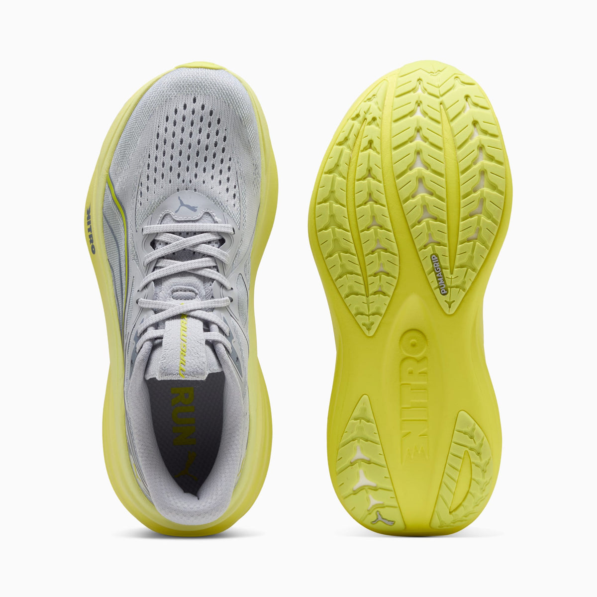 PUMA MagMax NITRO™ 2 Running Shoes Men product view 4 — Vibrant Silver-Lux Lime