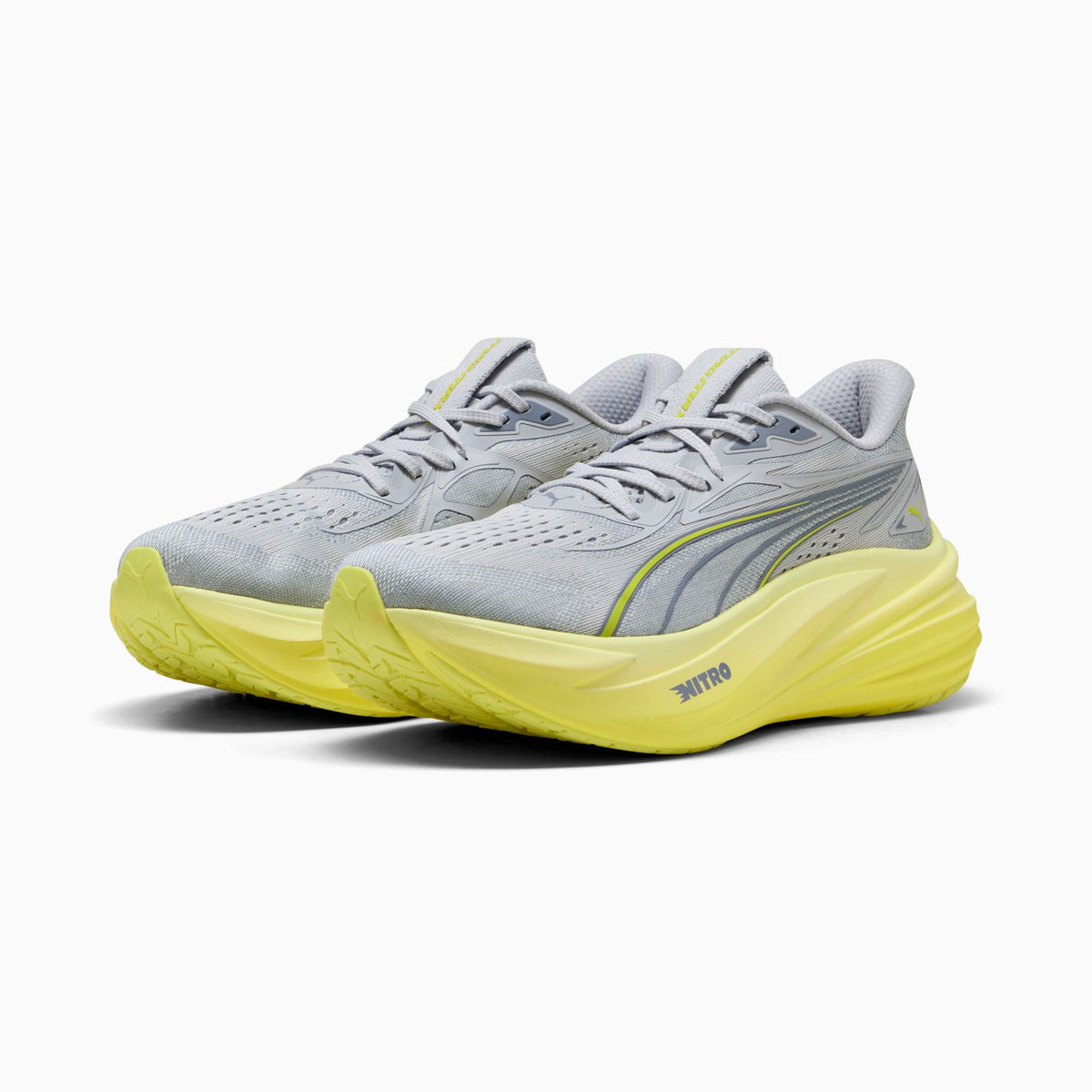 PUMA MagMax NITRO™ 2 Running Shoes Men product view 2 — Vibrant Silver-Lux Lime