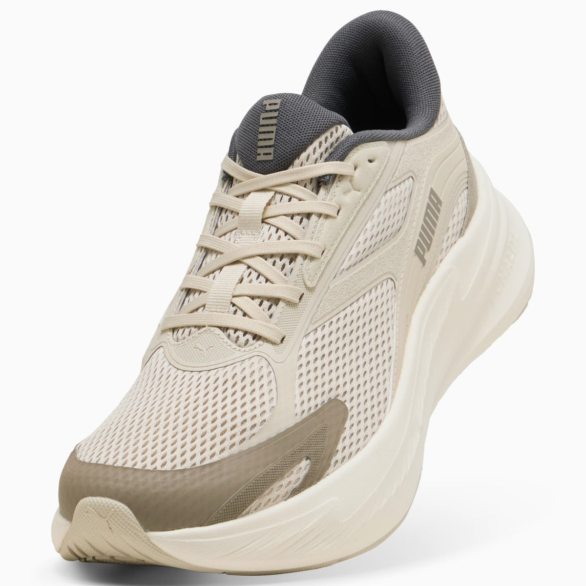 PUMA MaxStride Lite Running Shoes Unisex product view 6 — Warm White-Silver Fog-Mouse Gray-Moody Gray