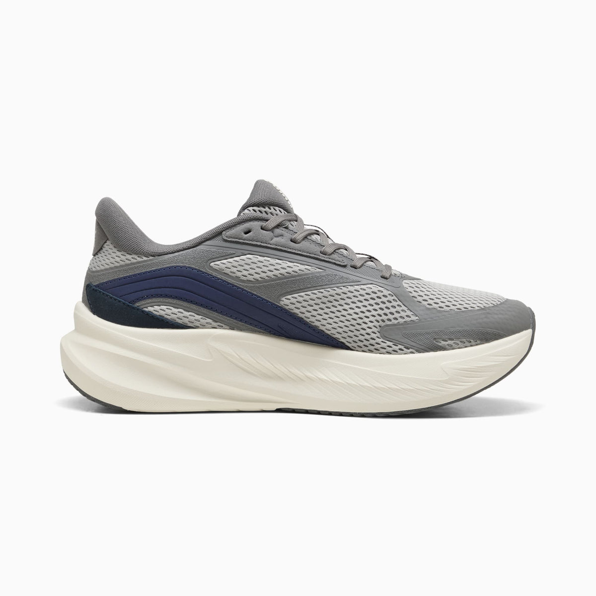 PUMA MaxStride Lite Running Shoes Unisex product view 5 — Warm White-PUMA Navy-Cool Dark Gray-Gray Echo