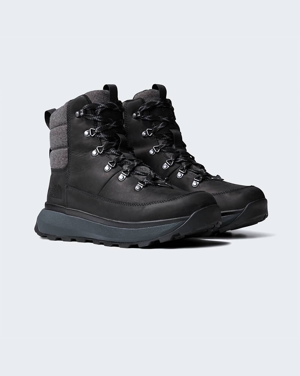 The North Face Bergen Leather Waterproof Snow Boots Men - Black - ALT8