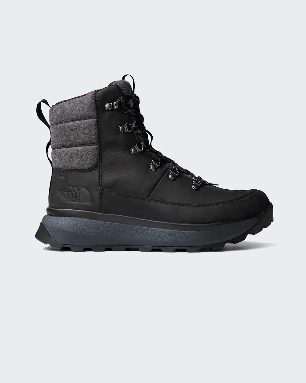The North Face Bergen Leather Waterproof Snow Boots Men - Black - HERO