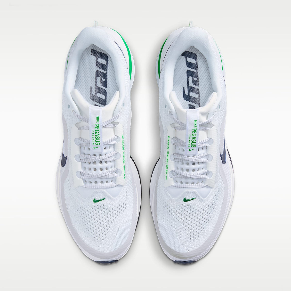 Nike Pegasus Premium Men product view 5 — Weiß/Midnight Navy/Green Spark