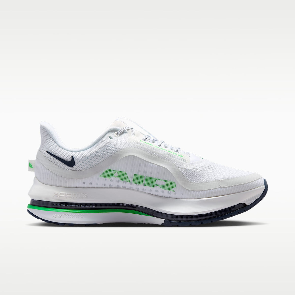 Nike Pegasus Premium Men product view 4 — Weiß/Midnight Navy/Green Spark
