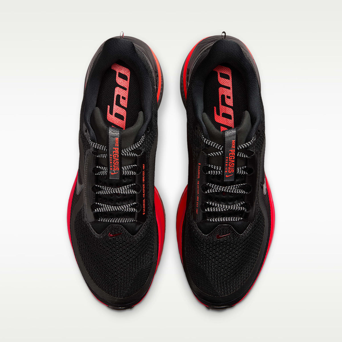 Nike Pegasus Premium Men product view 4 — Schwarz/University Red/Bright Crimson/Schwarz