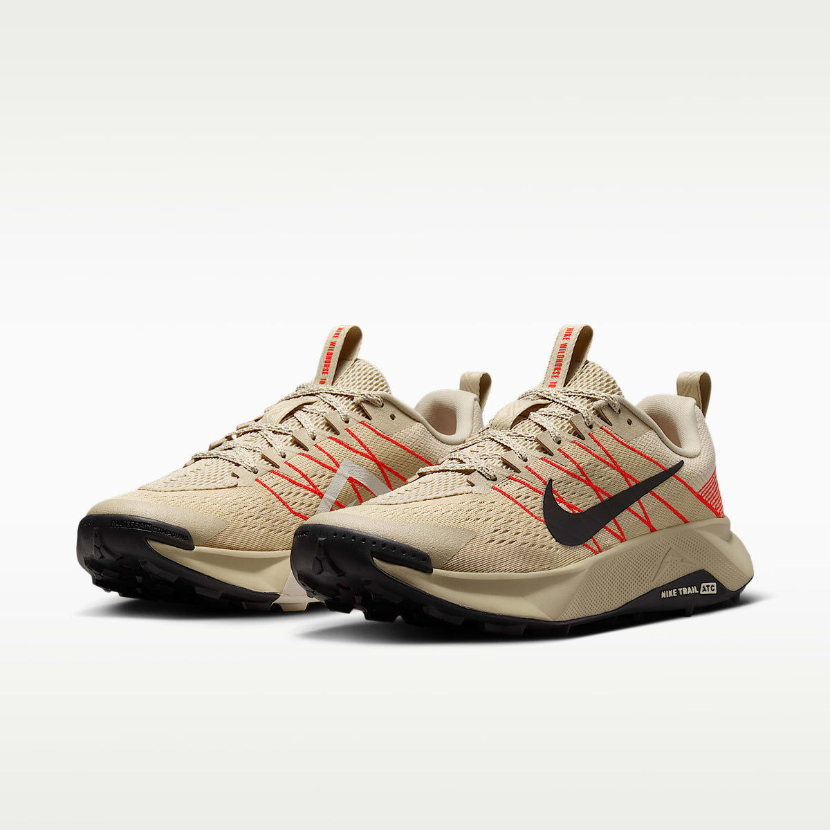 Nike Wildhorse 10 Men product view 5 — Linen/Light Crimson/Pure Platinum/Tough Red