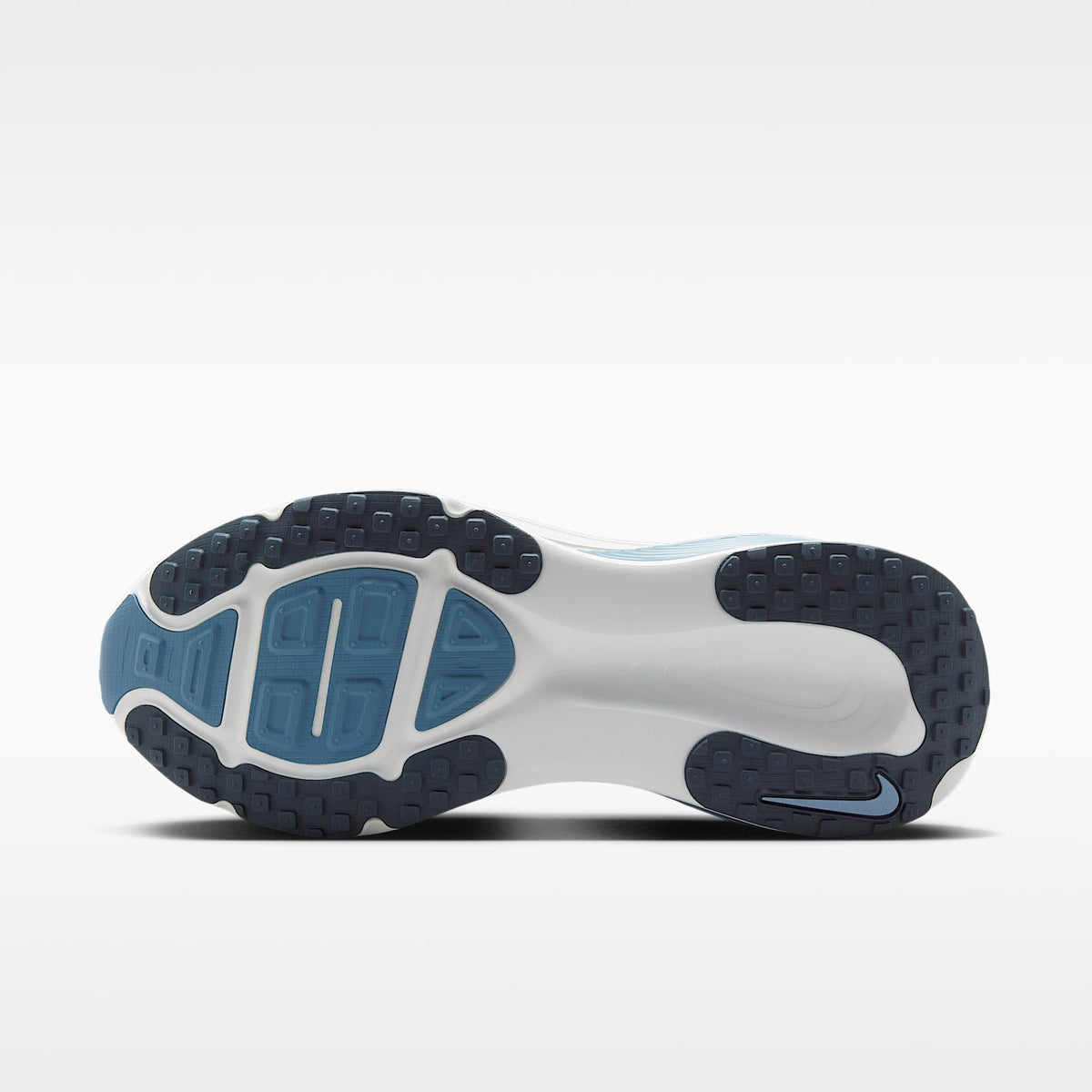 Nike Vomero 18 Men product view 2 — Grey Fog/Off White/Work Blue/Dark Obsidian