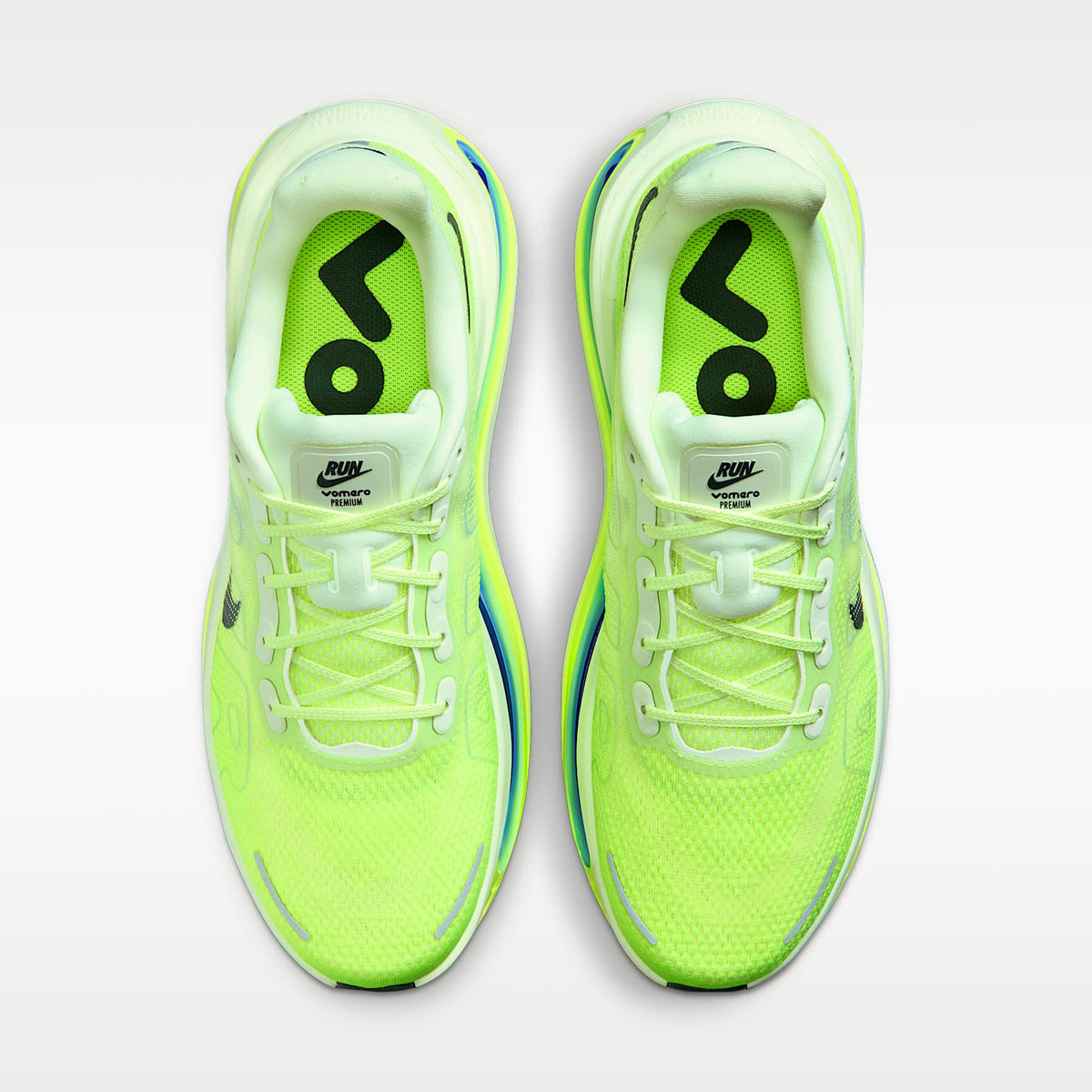 Nike Vomero Premium Men product view 4 — Volt Tint/Sapphire/Volt/Black Spruce