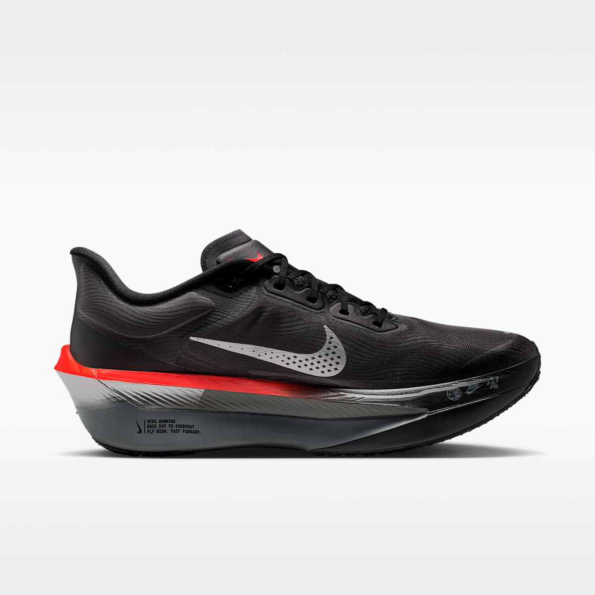 Nike Zoom Fly 6 Men product view 3 — Schwarz/Bright Crimson/Wolf Grey/Metallic Silver