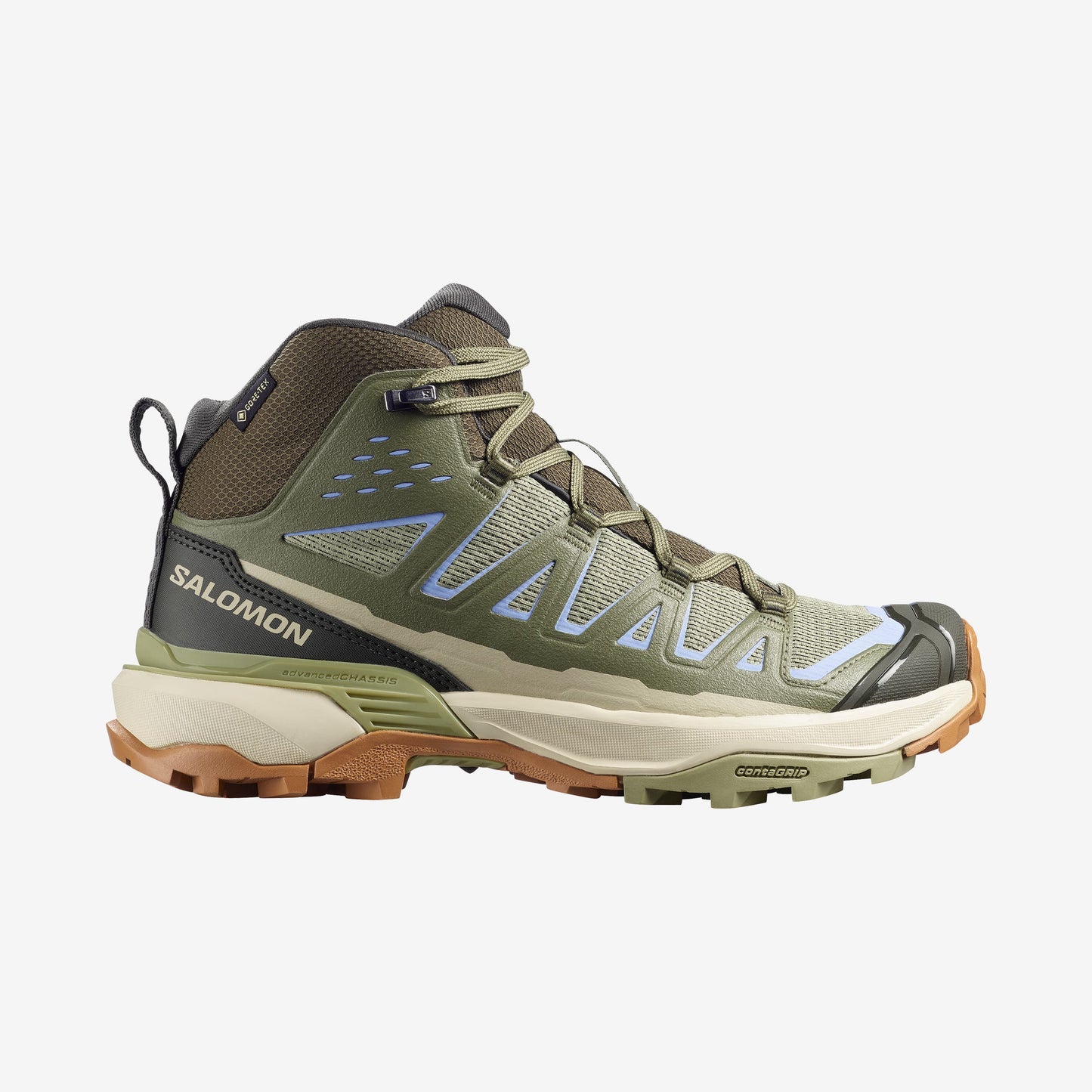 Salomon X Ultra 360 Edge Mid GORE-TEX Women - Olive (Tea / Deep Lichen Green / Brunnera Blue)