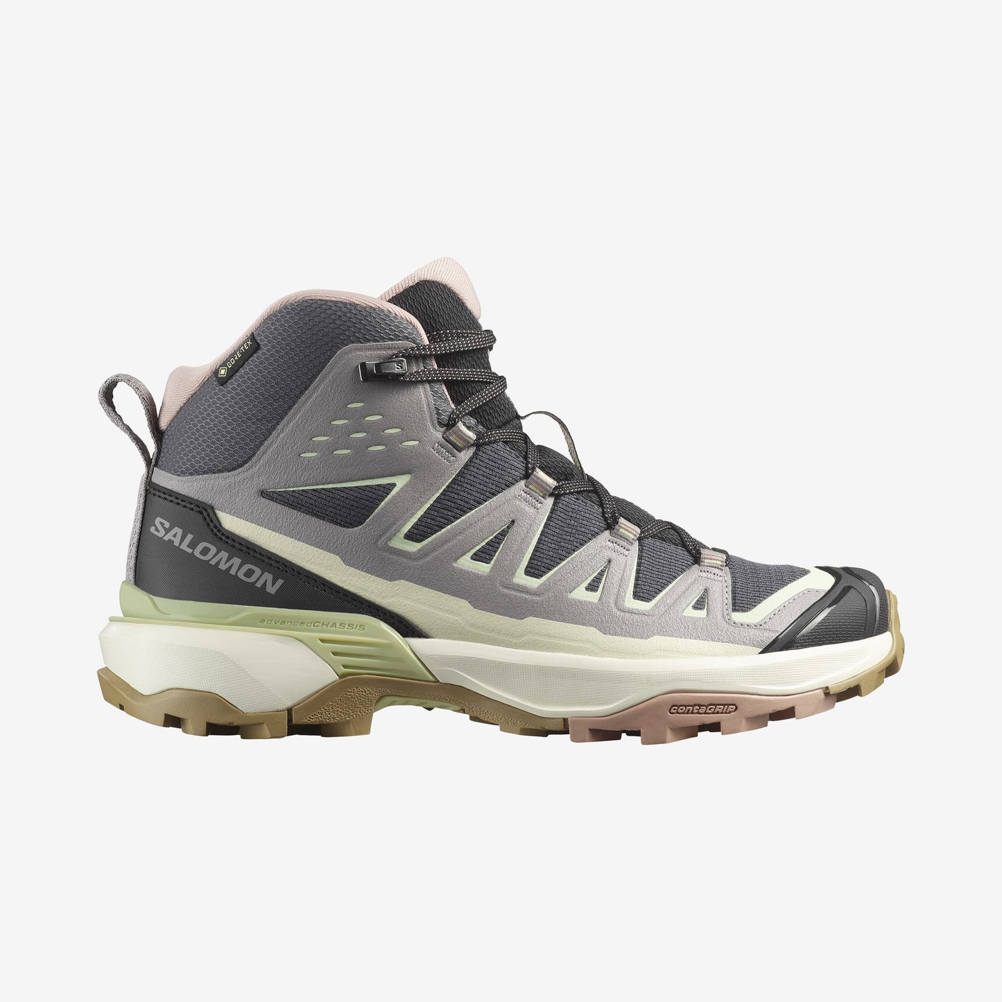 Salomon X Ultra 360 Edge Mid GORE-TEX Women - Grey (Nine Iron / Gull / Lime Cream)