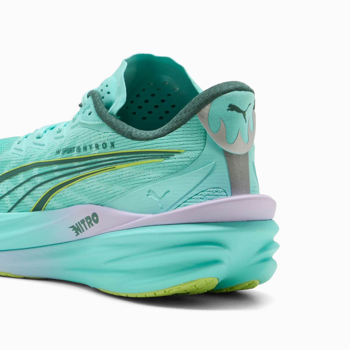 PUMA x HYROX Deviate NITRO™ 4 Shoes Men product view 3 — Intense Mint-Light Lavender
