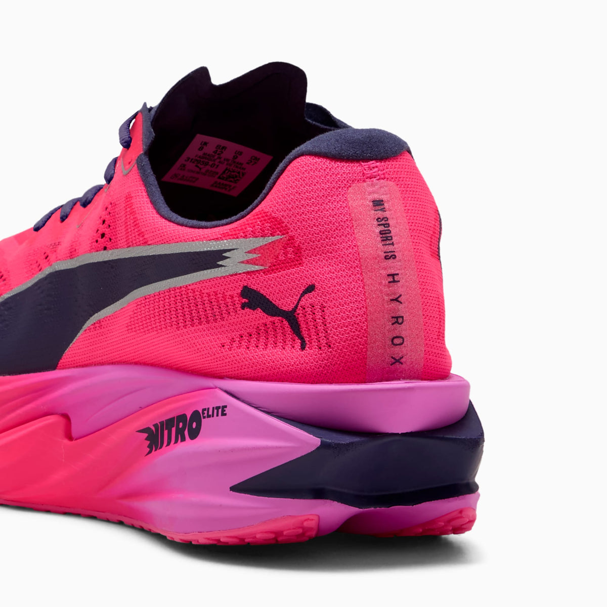 PUMA x HYROX Deviate NITRO™ Elite 4 Shoes Men product view 3 — Pure Pink-Electric Orchid-Deep Plum