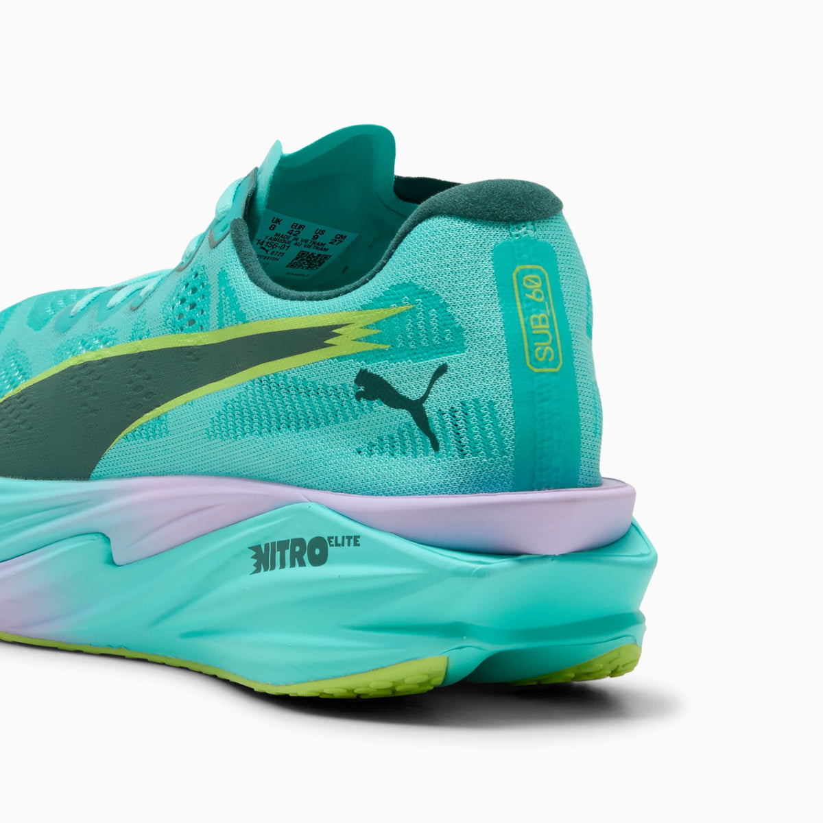 PUMA x HYROX Deviate NITRO™ Elite 4 Shoes Men product view 3 — Intense Mint-Light Lavender