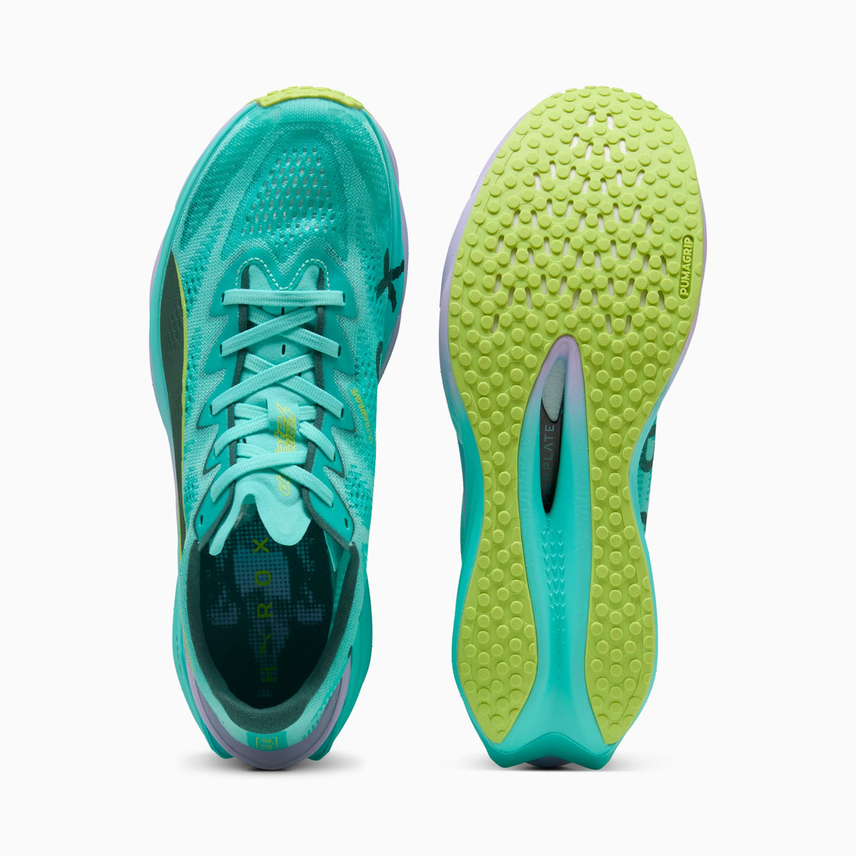 PUMA x HYROX Deviate NITRO™ Elite 4 Shoes Men product view 4 — Intense Mint-Light Lavender