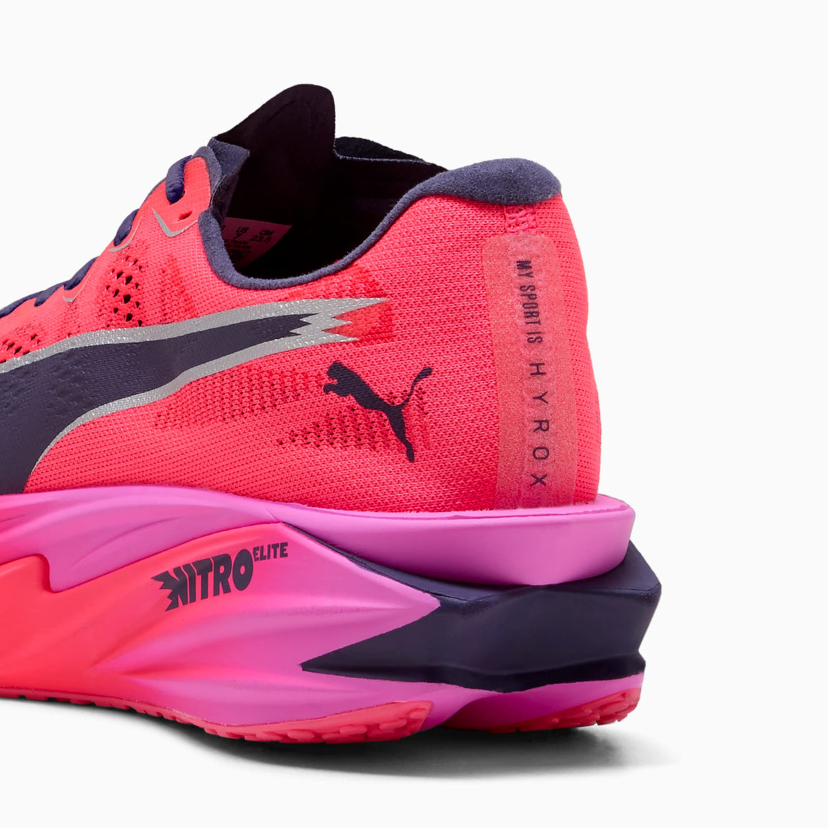 PUMA x HYROX Deviate NITRO™ Elite 4 Shoes Women product view 3 — Pure Pink-Electric Orchid-Deep Plum