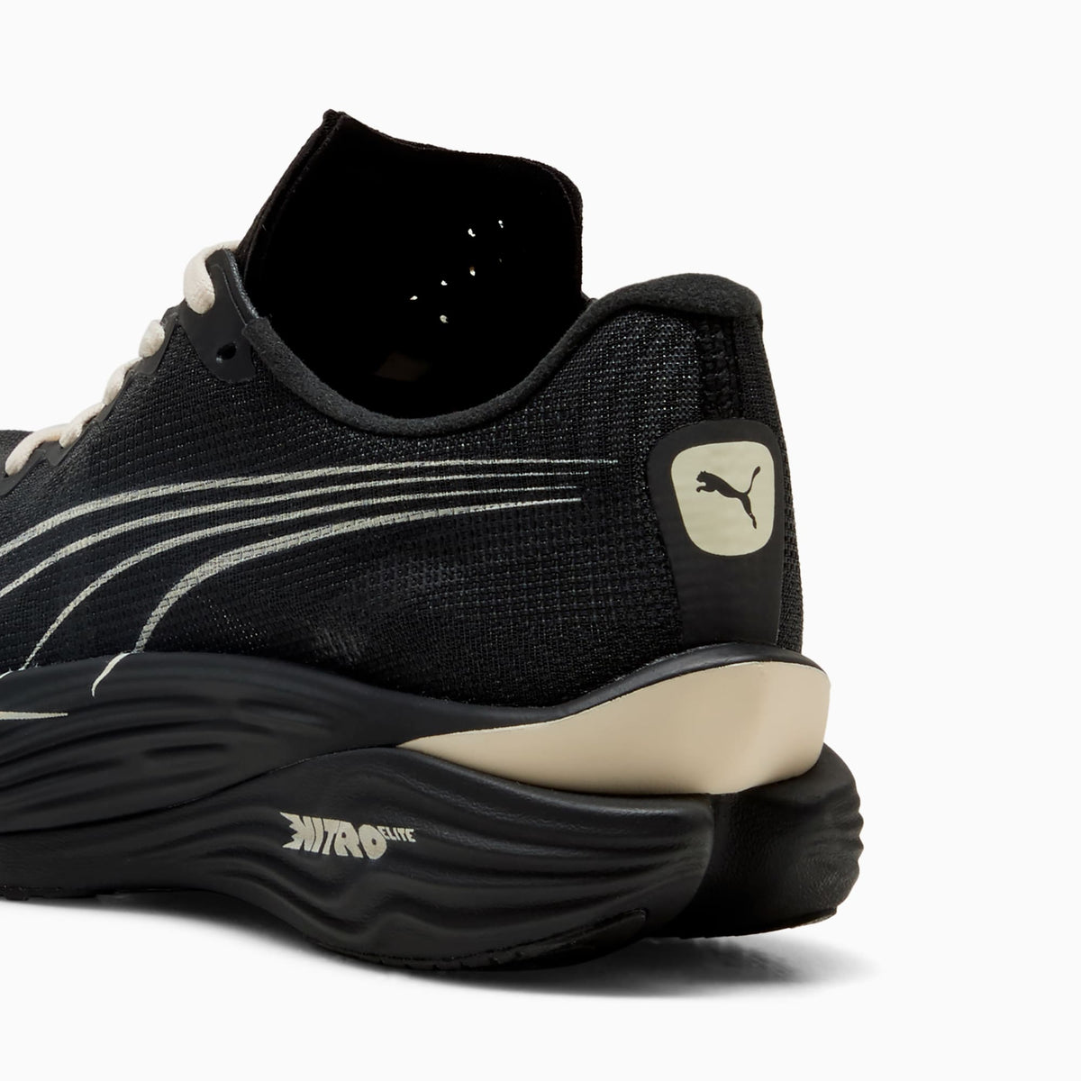 PUMA x REPRESENT Deviate NITRO™ Elite 3 Running Shoes Men product view 3 — PUMA Black-Alpine Snow