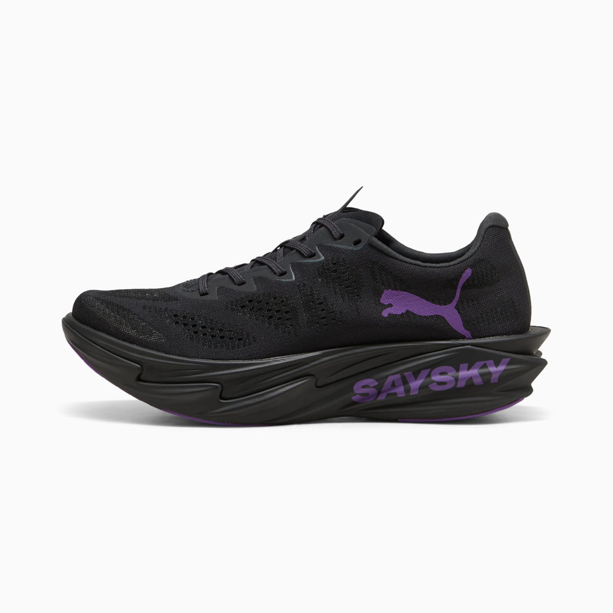 PUMA x SAYSKY Deviate NITRO™ Elite 4 Running Shoes Women product view 1 — Flat Dark Gray-Ultra Purple