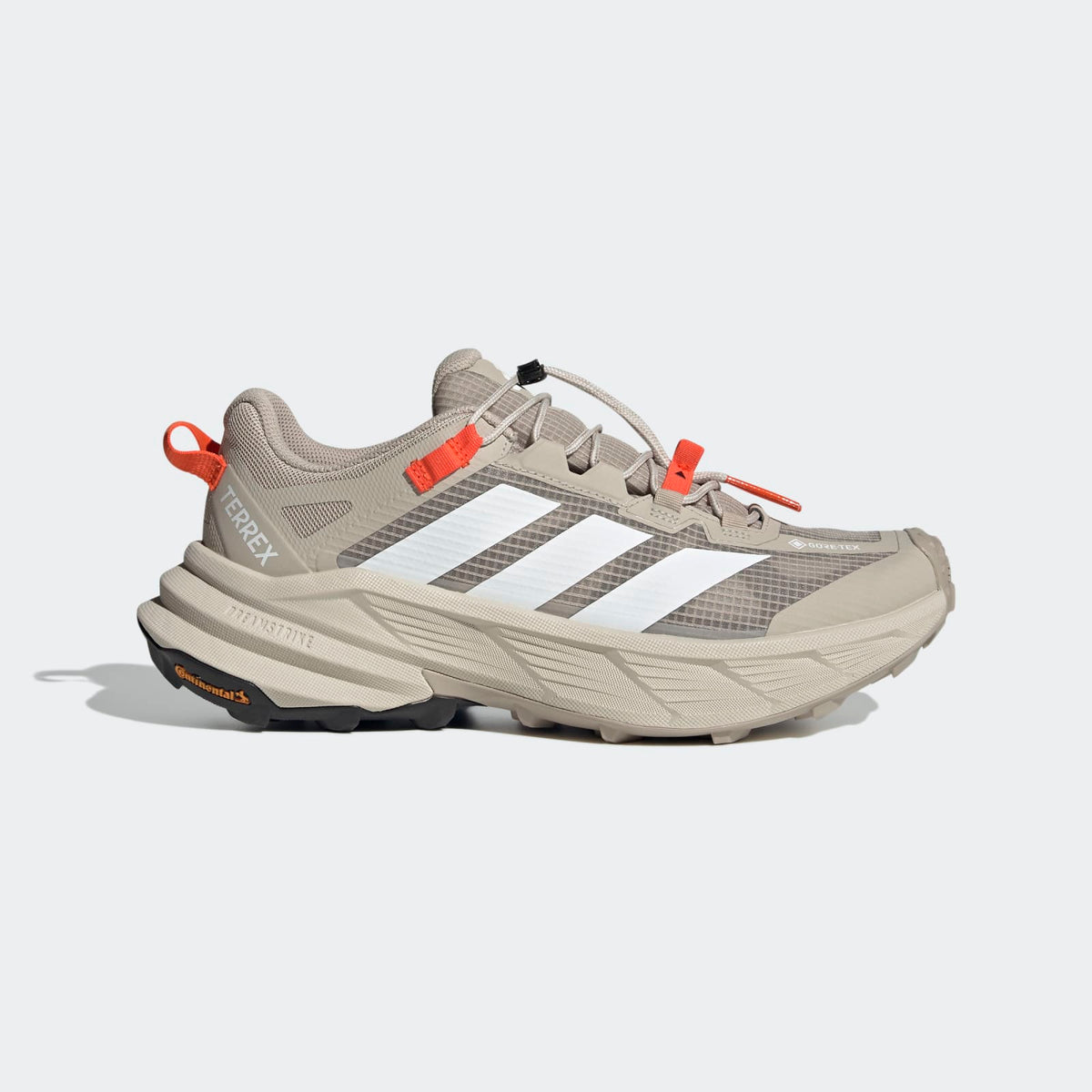 Adidas Terrex Freehiker SL GORE-TEX Hiking Shoes Men - Side Lateral Center View - Wonder Beige / Cloud White / Beige