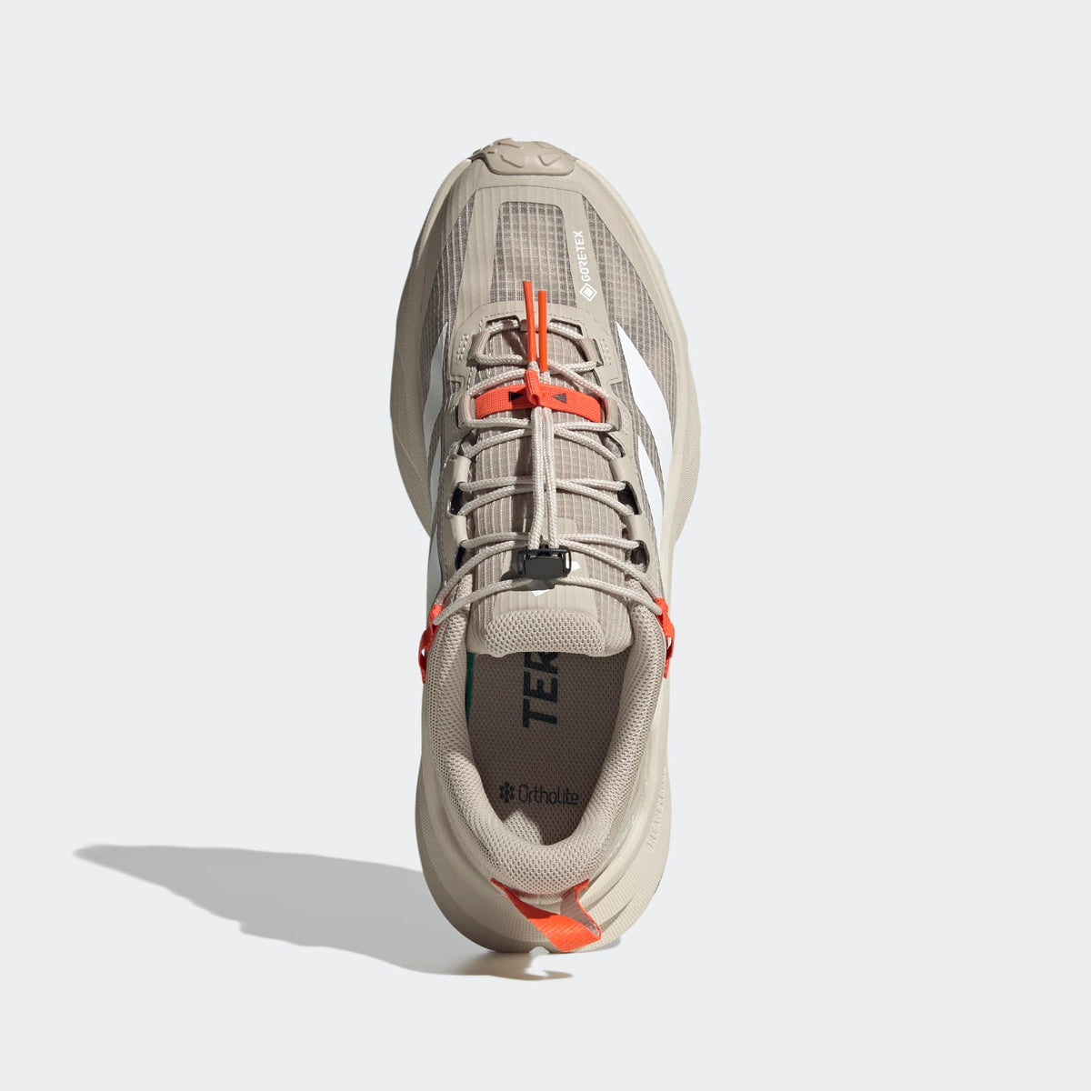 Adidas Terrex Freehiker SL GORE-TEX Hiking Shoes Men - Top Portrait View - Wonder Beige / Cloud White / Beige